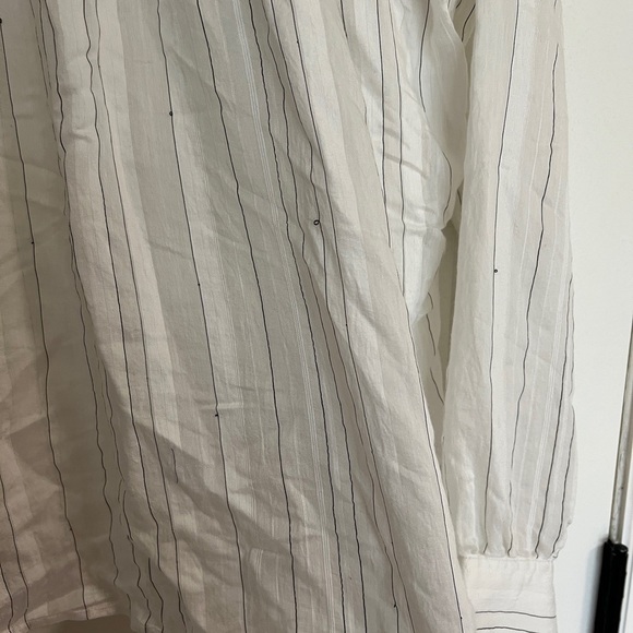 Vince Draped Striped Pullover Blouse - Picture 11 of 12